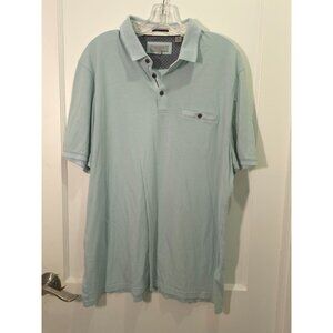 Ted Baker London Mens Polo Shirt Size 7 Light Blue Short Sleeve